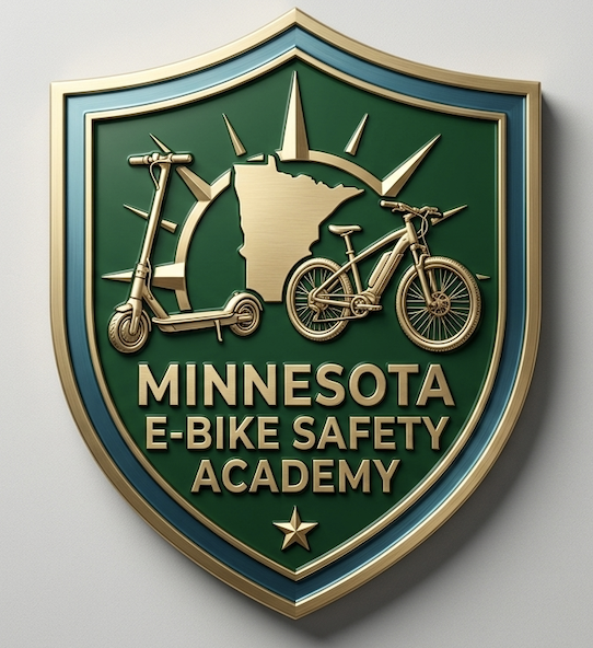 Minnesota E-Bike Safety Academy shield logo